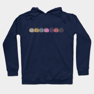 Colored Stripes Pumpkin Row Hoodie